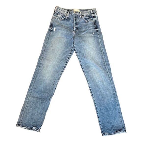 MCGUIRE Damn Fine High Rise Button Fly Jeans Medium Wash Distressed Size 26 - Picture 2 of 12